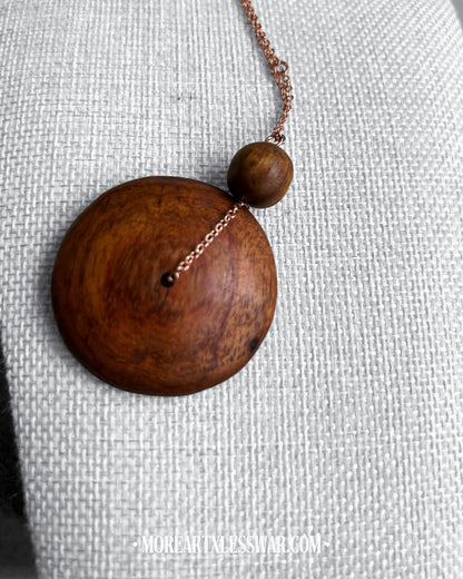 Ifit Wood Ripple (double-sided) gualåfon Necklace (ONLY 1 available)