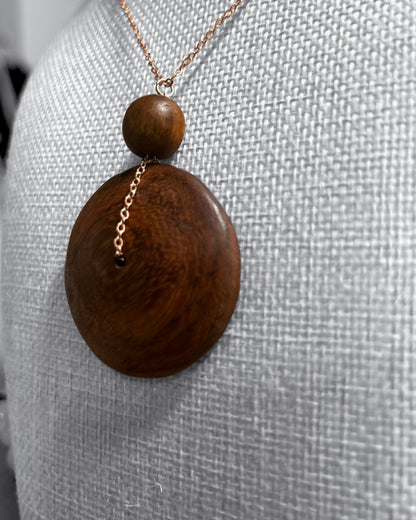 Ifit Wood Ripple (double-sided) gualåfon Necklace (ONLY 1 available)
